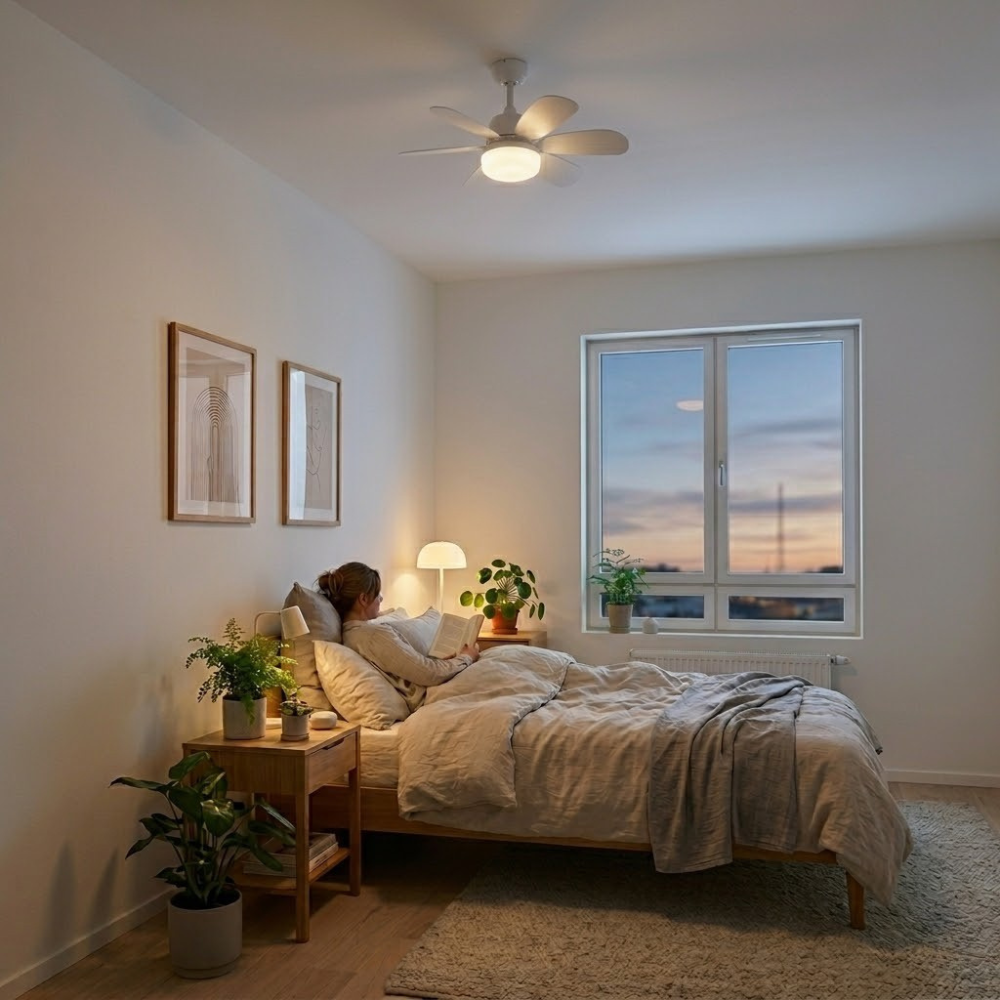 Kinetic — The Ceiling Fan That Screws Into Any Light Socket