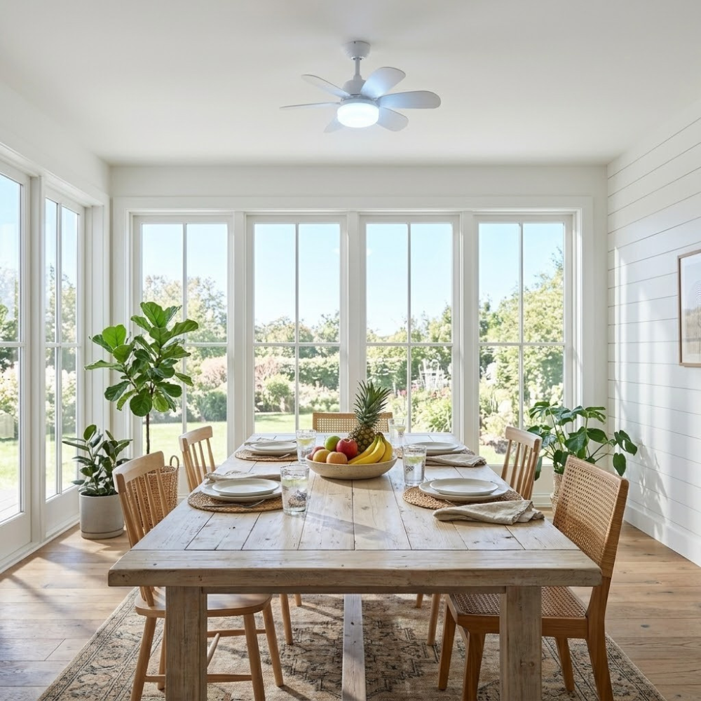 Kinetic — The Ceiling Fan That Screws Into Any Light Socket